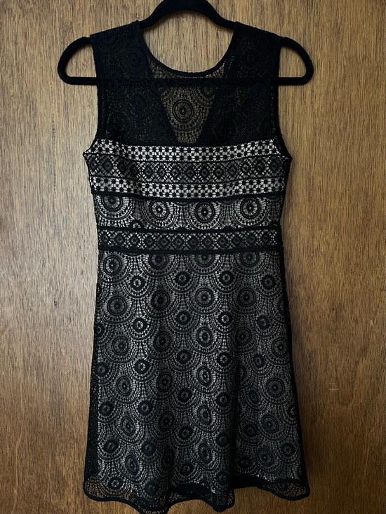 Zara Dresses & Skirts - Zara Black Lace Sleeveless Dress - Elegant Sheath Style